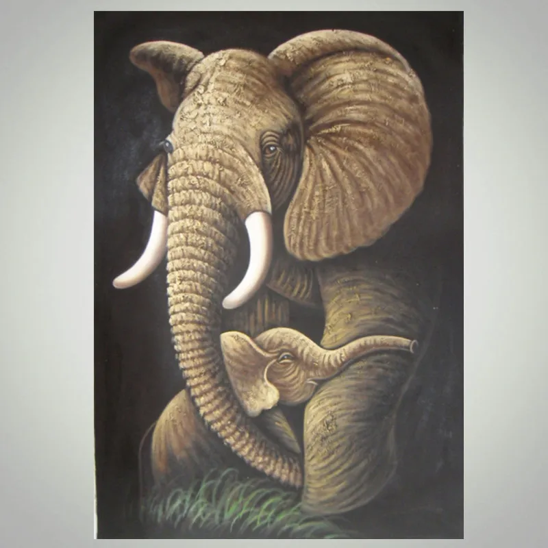 

Hand painted The elephant oil painting on canvas modern Wall Painting Pictures for Living Room decoration