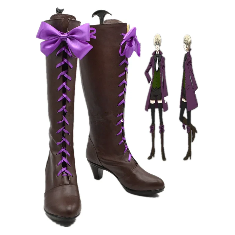 SBluuCosplay Black Butler Aihara, la rentabilité est Trancy Cosplay Boots, btMade Shoes