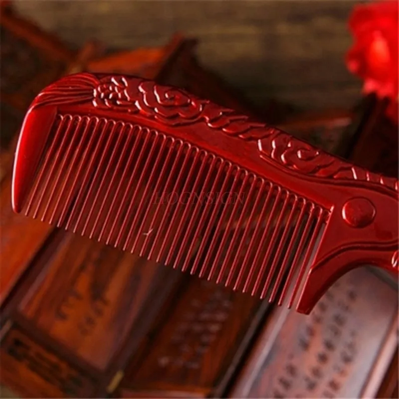 Wedding Red Plastic Comb Bride With Dowry To Combs Thick Resin Hairbrush Dragon And Phoenix Set Hairdressing Supplies Straight