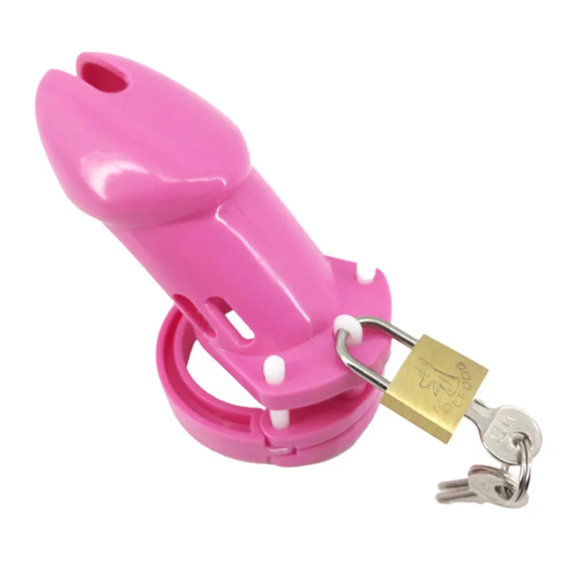 Pink Plastic Male Chastity Device Penis Ring CB6000 CB6000S Cock Cage Chastity Cage Penis Sleve Lock Adult Games Sex Toys G7-3-5 view 2