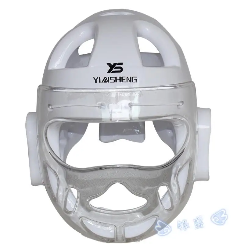 White Teakwondo helmet taekwondo protector karate helmet equipment helmet mma muay thai boxing head protector headgear guard