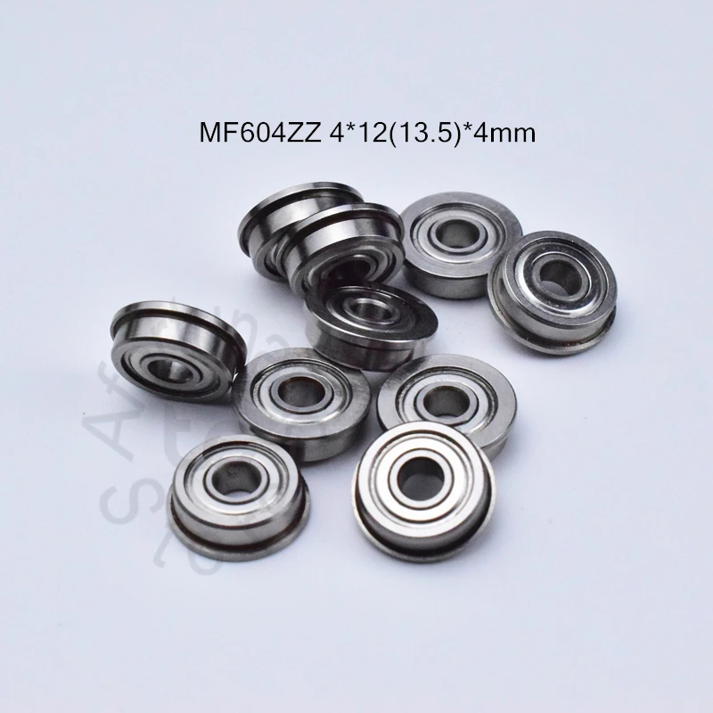 

F604ZZ 4*12(13.5)*4mm 10pieces free shipping bearing ABEC-5 604 Flange bearings chrome steel bearing F604 F604Z F604ZZ