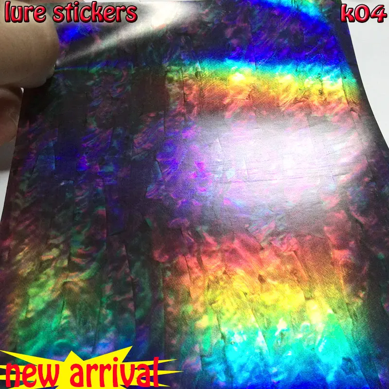 Big size 10 cm * 15 cm MIX 4 soorten kleur lokken stickers lokken huid, vis huid elke kleur 2 papier totaal 8 stks/partij