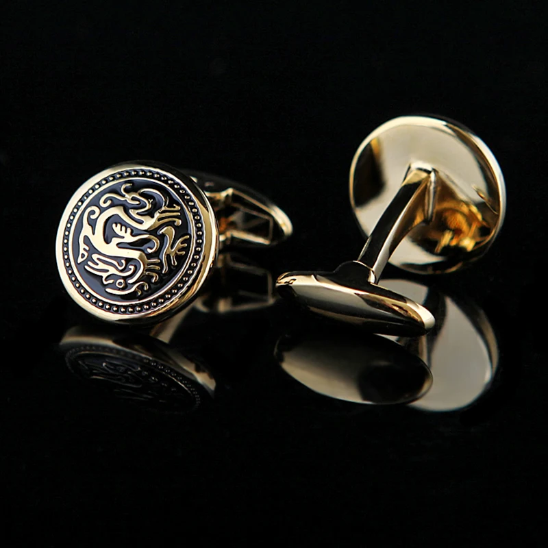 KFLK Jewelry French shirt cufflink for mens Brand Chinese Dragon Cuff link Luxury Wedding Button High Quality