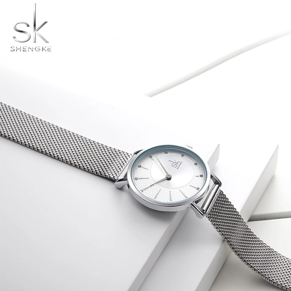 SK Designer Watch For Women Fashion Casual Dial Watch Women Precise Quartz Montre Femme Adjustable Milan Strap Reloj Mujer