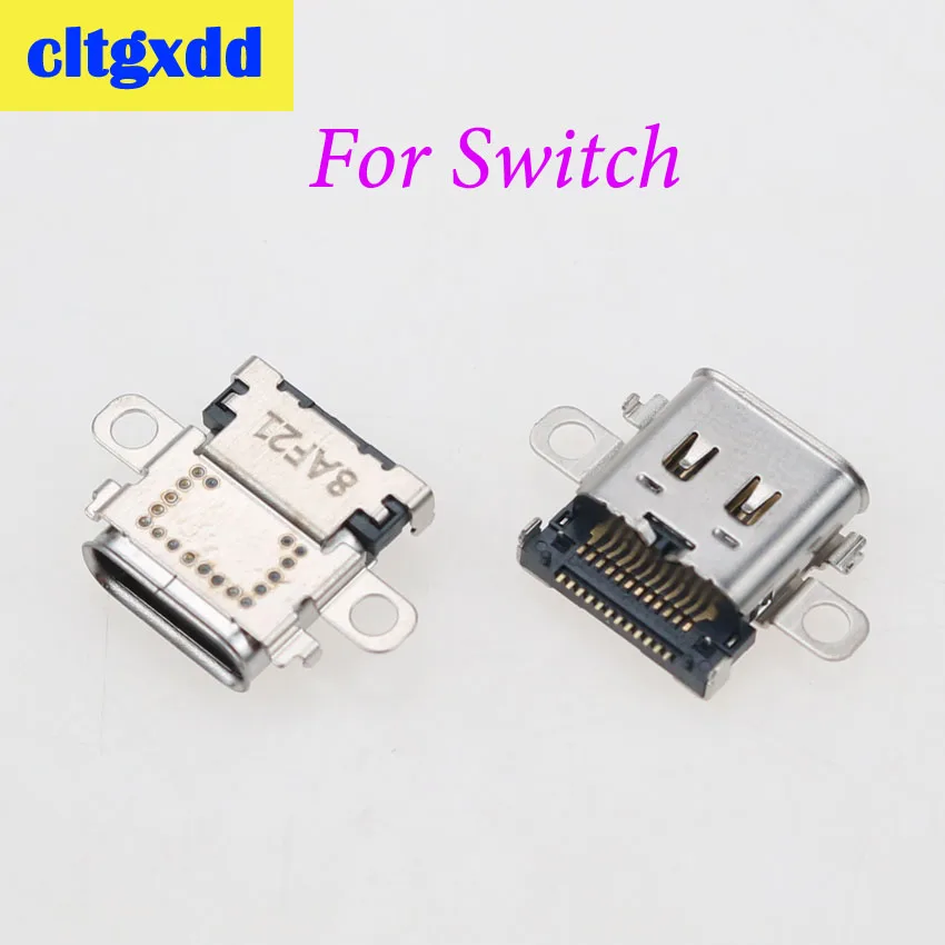 cltgxdd USB Type C Power Connector Dock USB-C Jack For Nintendo Switch Console Charging Port Type-C Charger Plug Female Socket