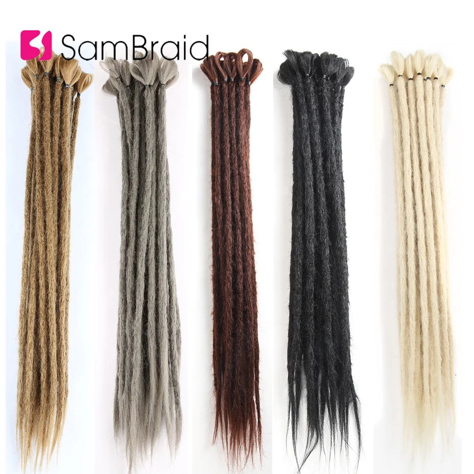 SAMBRAID-trenzas de ganchillo de moda, extensiones de rastas sintéticas de Hip-Hop, 20 pulgadas