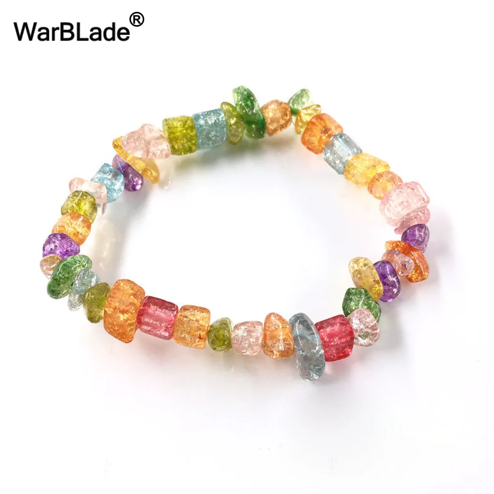 WarBLade 35 colori bracciale in pietra preziosa naturale per donna occhio di tigre cristallo quarzo Stretch Chip perline pepite bracciali