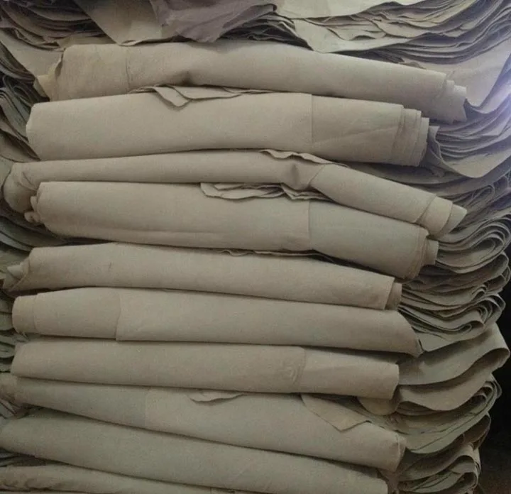 Undyed Raw Genuine Pig Skin Split Leather Material For Wholesale