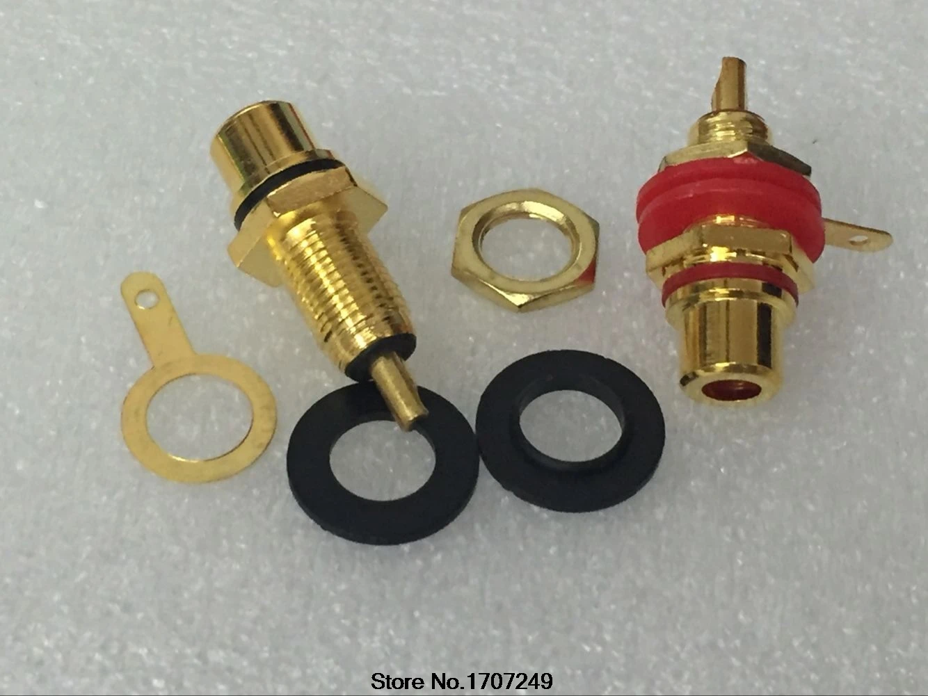 Free Shipping  20Pcs Gold Plated  RCA Terminal Jack Plug Female Socket  Chassis Panel  Connector for Amplifier Speaker