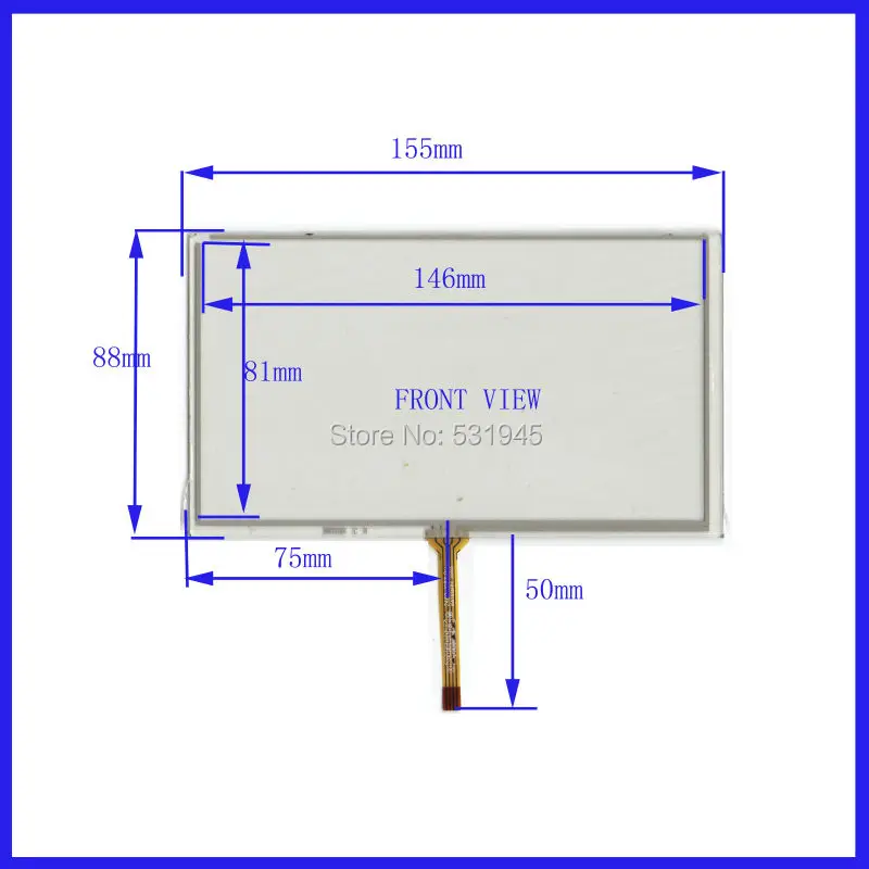 

ZhiYuSun 6.2 Inch Touch Screen 155mm*88mm 155*88 for tble compatible XWT536 for soling gps touch on TM062RDH03 display