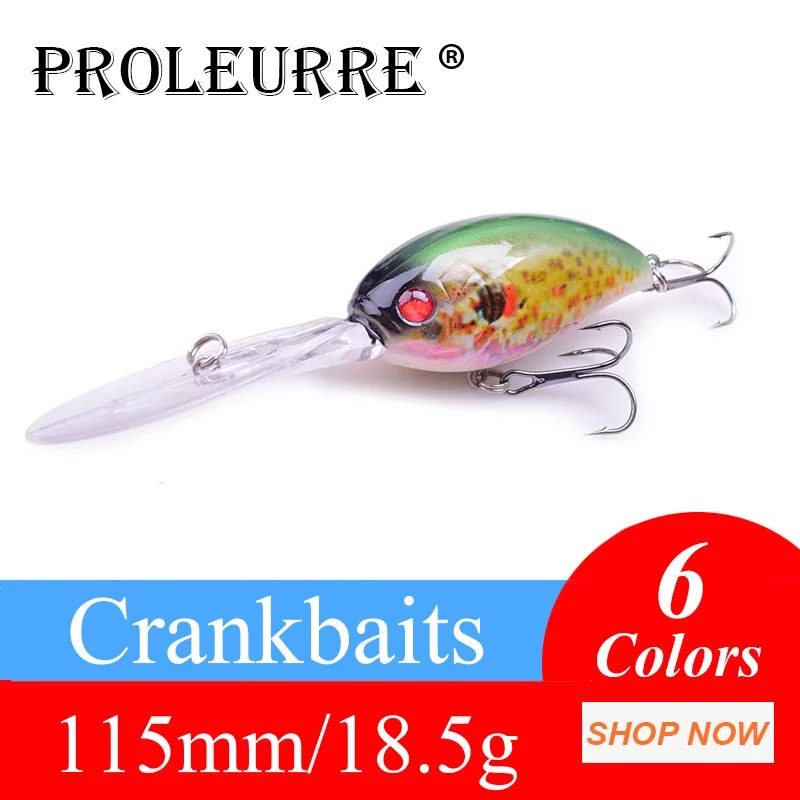 

Proleurre 1pcs Top water Wobbler Fishing Lure 18.5g 115mm Hard Bait Crank bait Artificial Bass Carp Fishing Minnow