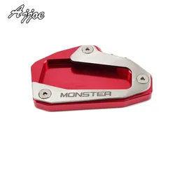 Motorcycle Side Stand Pad Extension Foot Plate Base for Ducati Monster 696 795 796 797 821 1100EVO 1200
