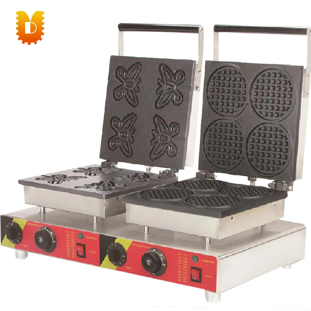 butterfly waffle maker/electricity waffle making machine/two waffle makers