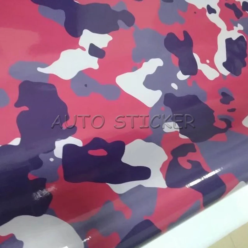 Película de vinilo con estampado de camuflaje para coche, lámina decorativa de lujo para automóvil, rojo, gris, negro