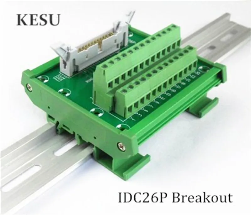 

Папа-Клеммная колодка IDC26P IDC 26Pin, коммутационная клемма PLC, релейные клеммы, монтажный разъем на DIN-рейку