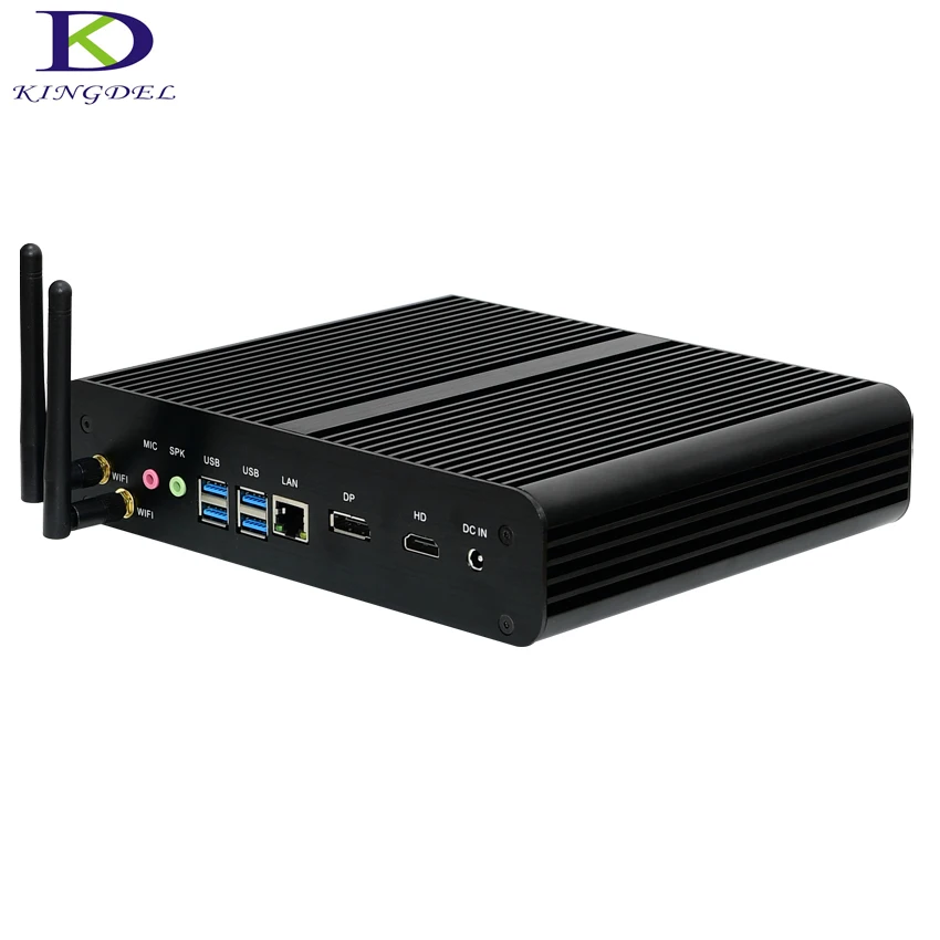 In stock! 7th Gen Kaby Lake Core i7 7500U Fanless Mini PC HTPC Windows 10 Computer Suport 3D Games 4K HDMI DP 300M Wifi DHL free