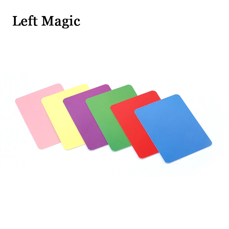 Rainbow Cards(1set=6pcs) Magic Tricks Close Up Stage Magic Props Illusion Accessary Magician Magie Gimmick Six Colors