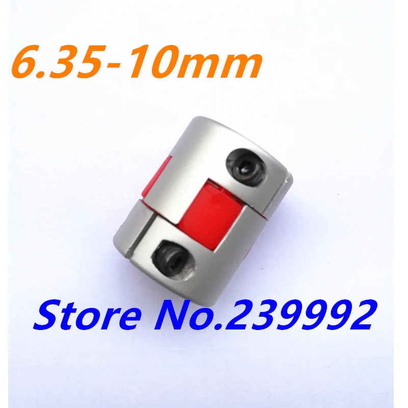 

4 pcs 6.35 mm to 10 mm CNC Motor Jaw Shaft Coupler Flexible Coupling OD 25x30mm Coupling Spider Flexible 6.35x10mm coupling