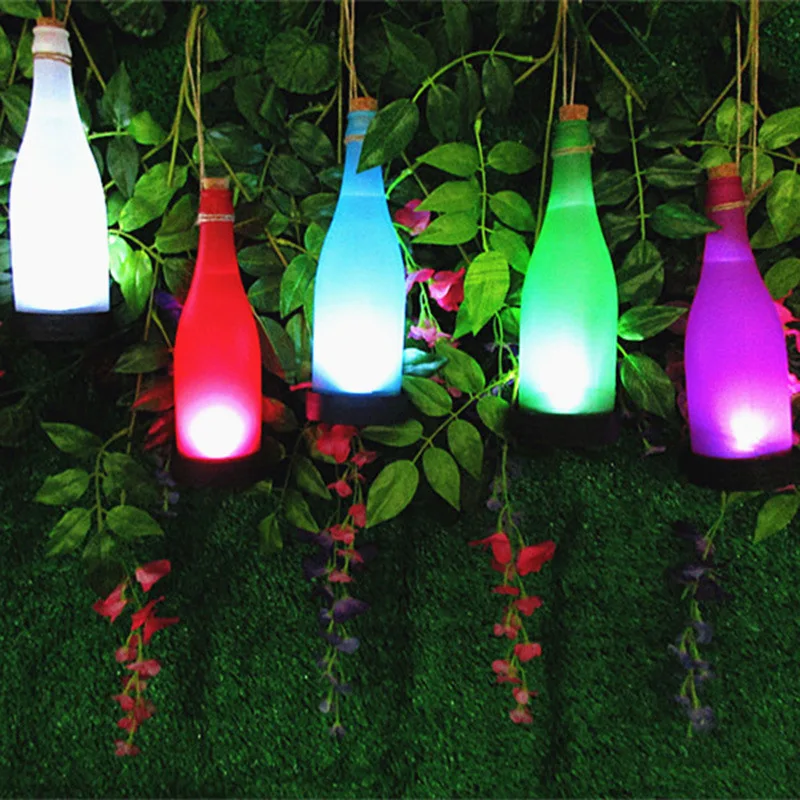 5pcs Solar Bottle Light Outdoor Decoration Light LED Modeling Light Plastic Bottle Light