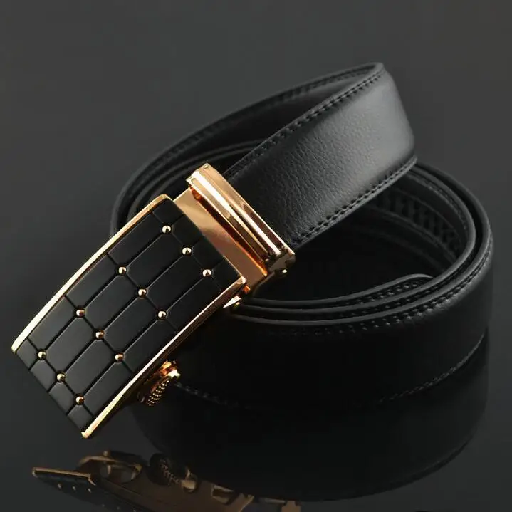 ZPXHYH Famous Brand Belt Men Top Quality Genuine Luxury Leather Belts for Men,Strap Male Metal Automatic Buckle men's belts