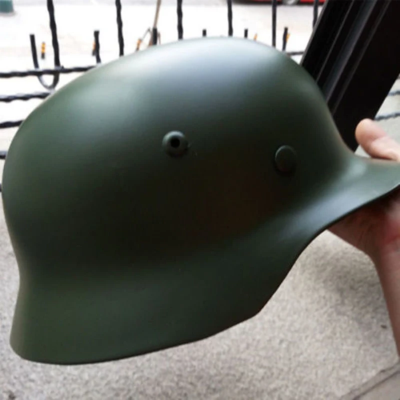 Green  WW2 German Elite WH Army M35 M1935 Steel Helmet Stahlhelm Retro Durable