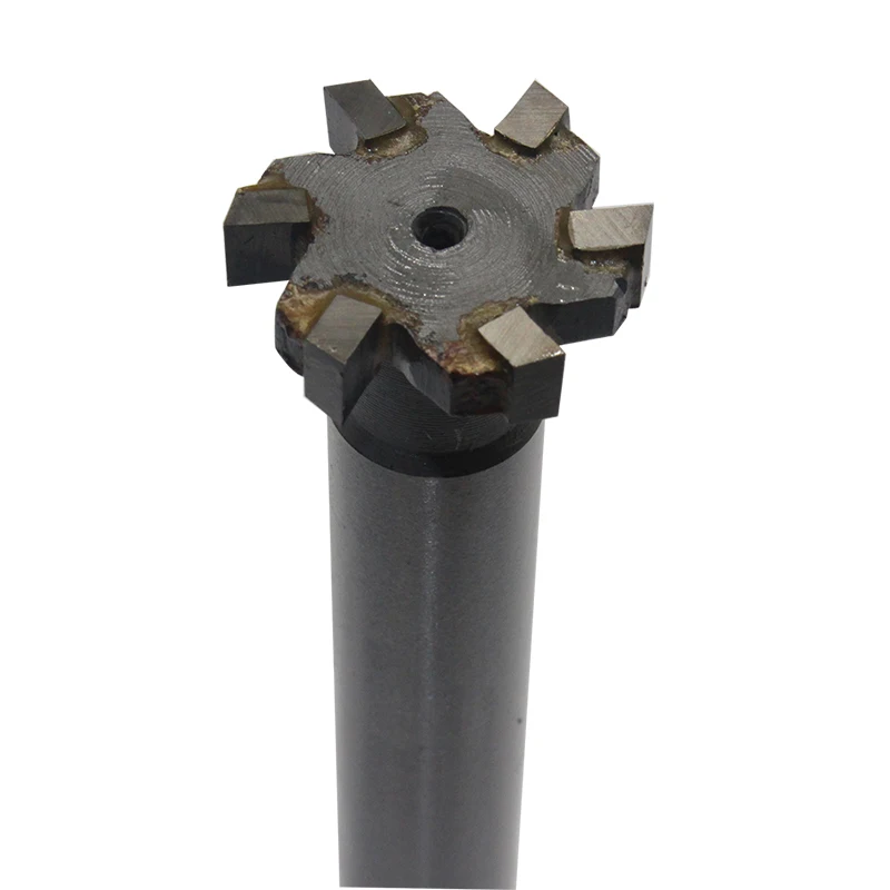 Cortador de fresa de liga de 6 sulcos, 2 peças 22mm * 5mm, haste reta, ranhura de carboneto