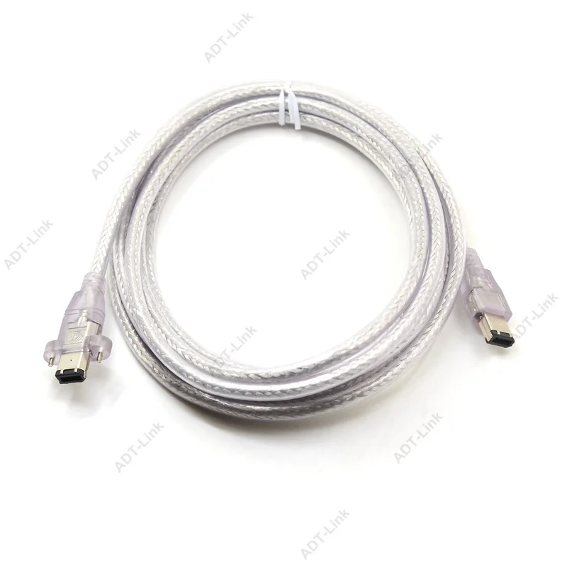 Industrial camera IEEE1394A data line 6 Pin to 6 pin MALE TO MALE FireWire cable IEEE 1394 with screws fixed for Prosilica AVT