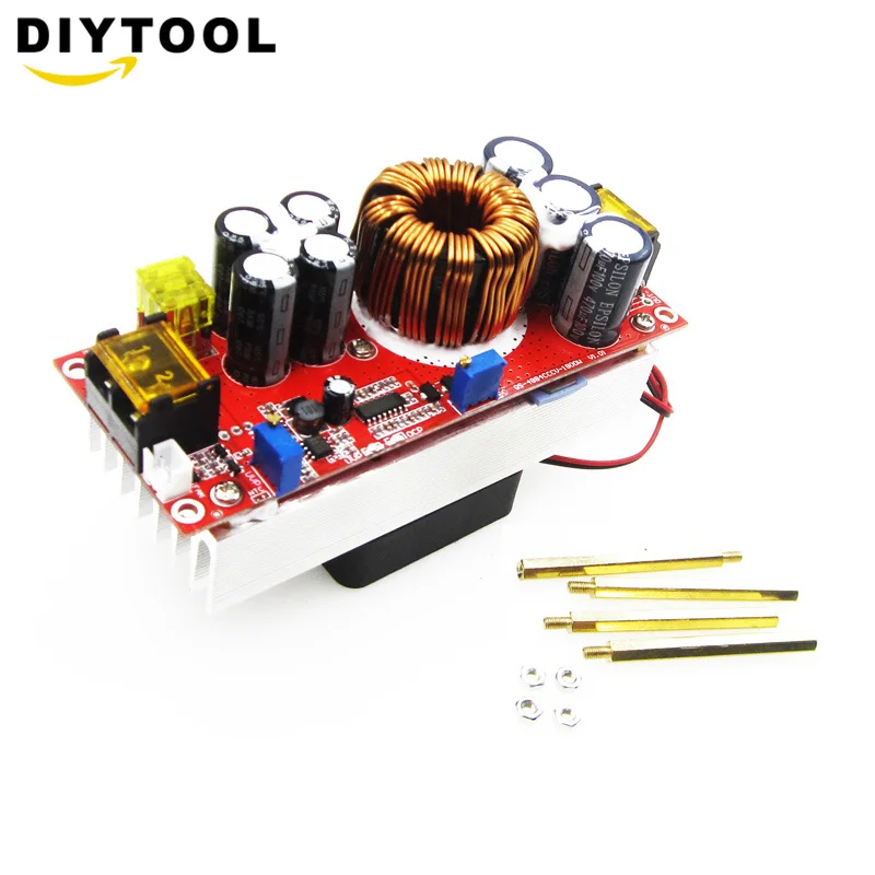 1800 ワット 40A cc cv昇圧コンバータDC-DCステップアップ電源調整可能なモジュールdc 10v-60vに 12v-90v diyキット電動ユニットモジュール