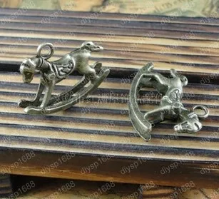 

20pcs/lot Zinc alloy bead Antique Bronze Plated Charms Pendants Fit Jewelry Necklace Findings Making 31*38MM horse Shape JJA3234