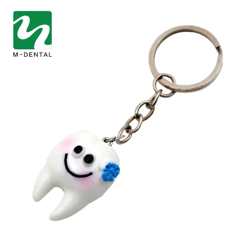 5 sztuk Dental symulacja ząb brelok do kluczy z ozdobą piękny Cartoon Dental akcesoria dekoracyjne upominki reklamowe
