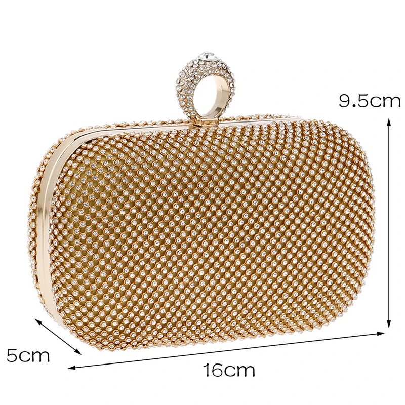 SEKUSA Evening Clutch Bags Diamond-Studded Evening Bag With Chain Shoulder Bag Women\'s Handbags Wallets Evening Bag For Wedding