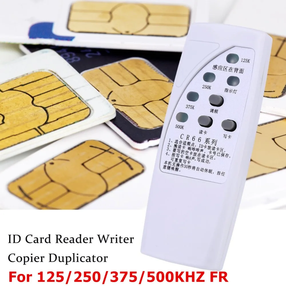 Handheld RFIDCard Reader Writer 125/250/375/500KHz Copier Duplicator Rewritable ID Tags Programmer EM4305 T5577 Keyfobs