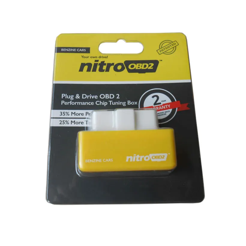 Newest OBDII Plug And Drive NitroOBD2 Performance Chip Tuning Box For Benzine Car More Power&Torque Nitro OBD2 Computer ECU