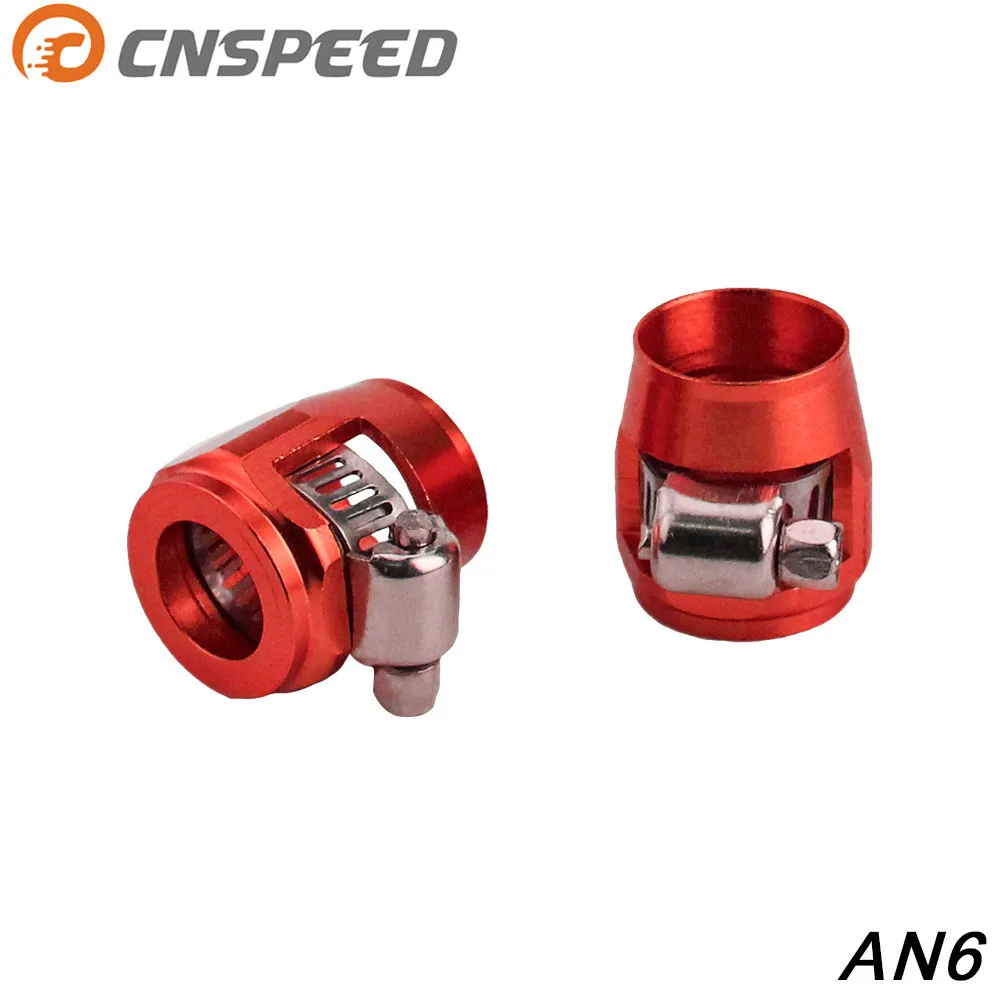 CNSPEED 1lot=2pcs  Hose Clamp 6 AN6 Fuel Oil Water Tube Hose Fittings Finisher Clamps Hex Finishers ID:16mm     YC100819