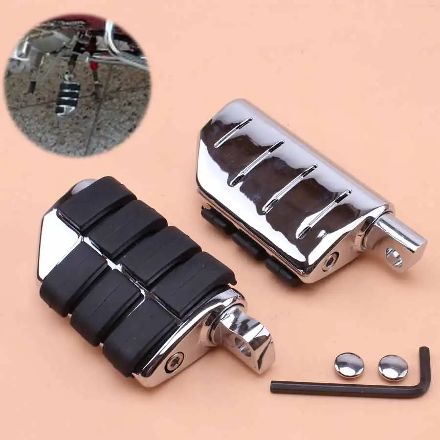 

Chrome Black Motorcycle Footrest Foot Pegs Driver Passenger Anti Vibration Skidproof For Harley Davidson Sportster