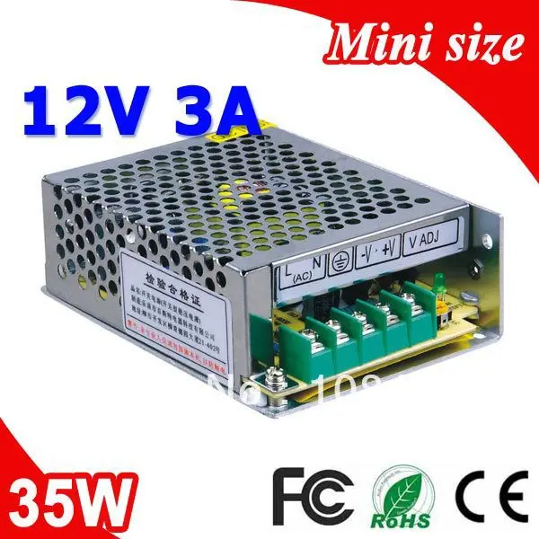 MS-35-12 110-240V AC LED Power Supply 12V DC 3A 35W Economical type