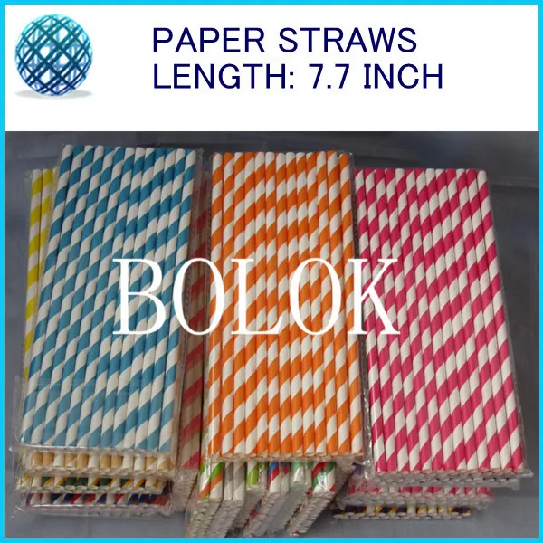 

Free Shipping 1200pcs/Lot Wedding Centerpieces Drinking Paper Straw Colorful Drink Strip Paper Straws For Wedding Decorations