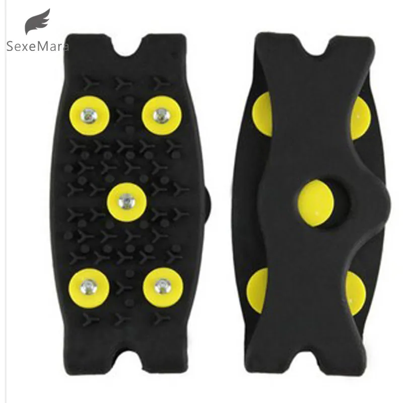 SexeMara Snow Ice Climbing antiscivolo Spikes Grips rampon tacchetti 5-Stud Shoes Cover