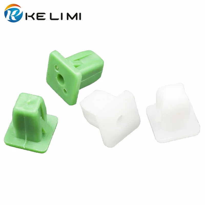 50Pcs White Green Square Auto Fasteners Auto Bumper Rivet Retainer Clips Push Engine Cover Fender Car Door Trim Panel Clip