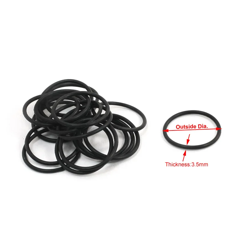 200pcs 3.5mm Thickness 24-33mm Outside Dia. Black Silicon Rubber NBR O-ring Seals Oil Seal O Ring Gasket Repair Tool parts