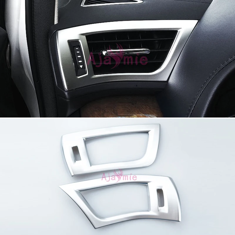 

Chrome Car Styling Interior Dashboard Side AC outlet Air Vent Cover Overlay Panel 2016-2019 For Toyota Alphard Accessories