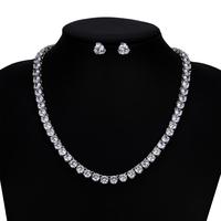 CZ Cubic Zirconia Bridal Wedding Around Necklace Earring Set Jewelry Sets for Women Prom Jewelry Accessories CN10159