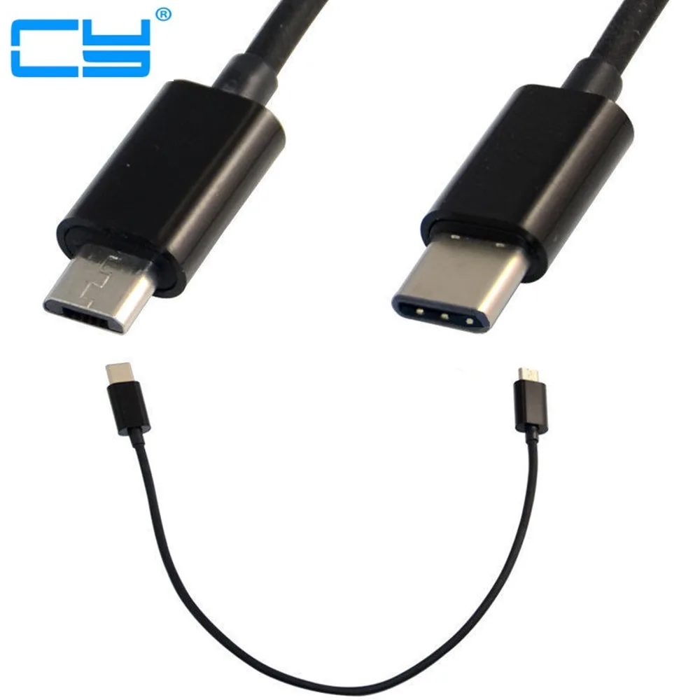 

usb2.0 micro usb Male to usb-c usb3.1 type-c Male cable 0.25m 25cm