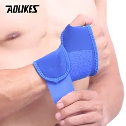 AOLIKES 1PCS Sports Wristband Wrist Support Straps Wraps For Cycling Running Weight Lifting Fitness Gym Tennis Hand Bands