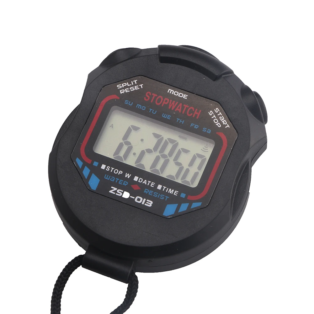 Handheld Digital LCD Chronograph Sports Counter Stopwatch Timer Alarm Stop Watch