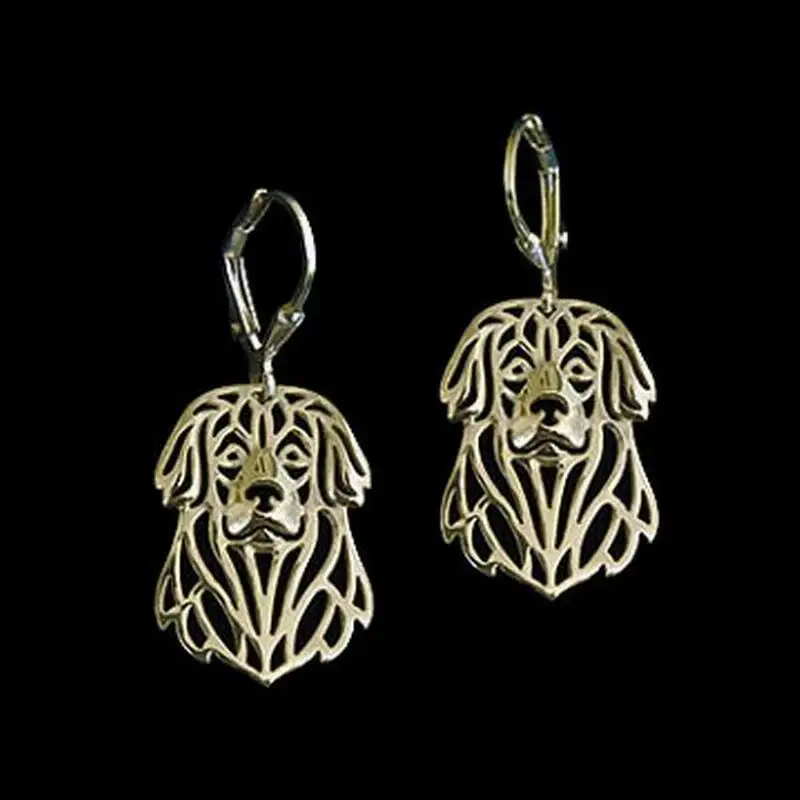 Women's Leonberger Jewelry Alloy Earrings Fashion Cutout Metal Pet Dog Earrings