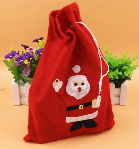 New Arrival Merry Christmas Decoration Santa Claus Kids Candy Bag Home Party Decor Gift To Children