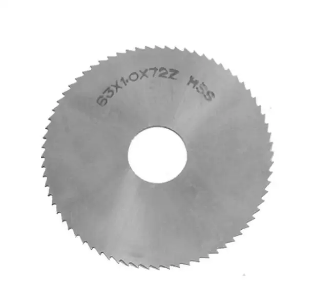 63mm x 1mm x 16mm 72T Circular HSS Slitting Saw Cutter Cutting Tool