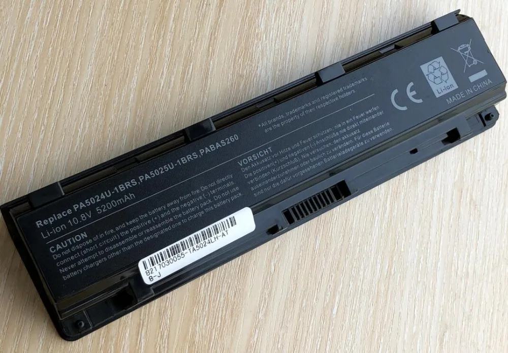 PA5024U-1BRS Battery for Toshiba Satellite C800 C840 C850 C870  L800 L830 L840 L850 L870 M800 M840 P800 P840 P850 P870 C855